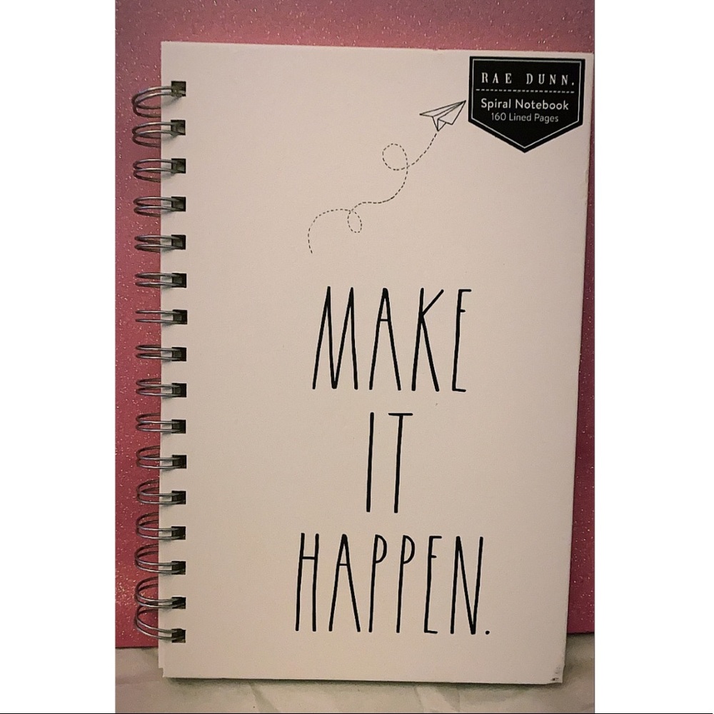 Rae Dunn MAKE IT HAPPEN notebook